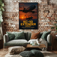 KC-10 Extender Aircraft Sunset Military Recruitment Poster