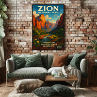 Zion National Park Poster Breathtaking Wall Art For Home