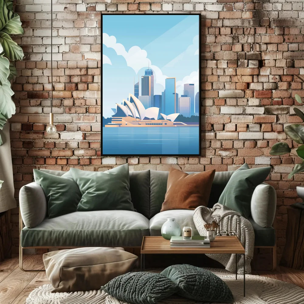 Sydney Opera House Modern Art Poster Print