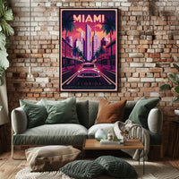Miami Retro Vibes Poster