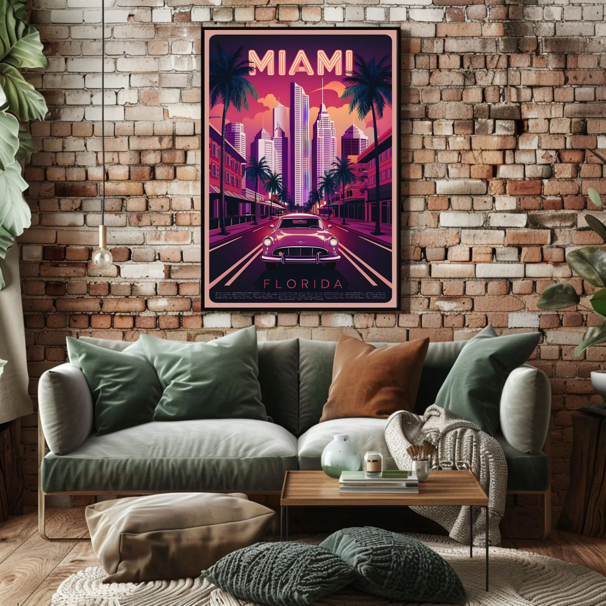 Miami Retro Vibes Poster