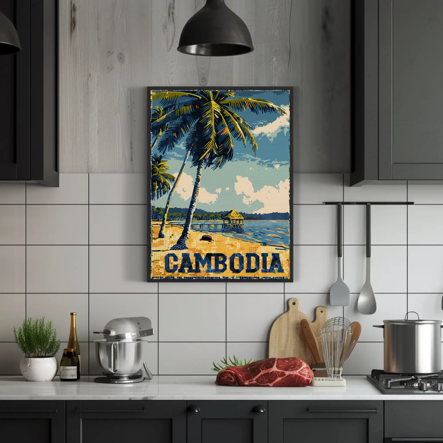Cambodia Vintage Poster