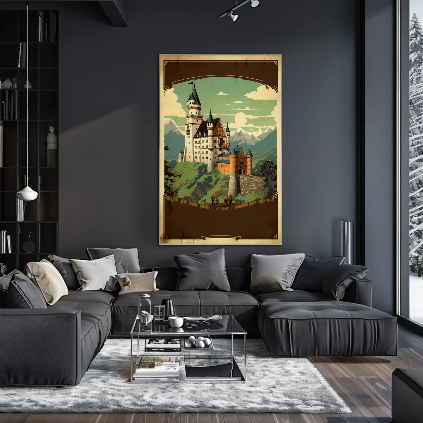 Fairytale Castle In Bavarian Mountains Travel Poster
