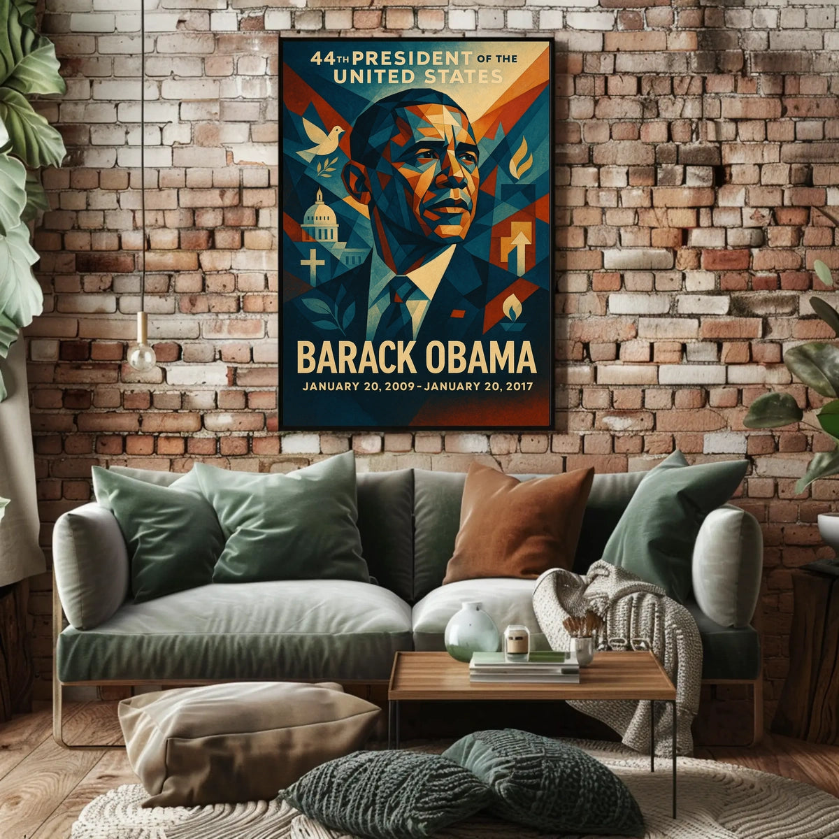 Obama Era Presidential Portrait Art Poster