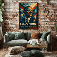 Obama Era Presidential Portrait Art Poster