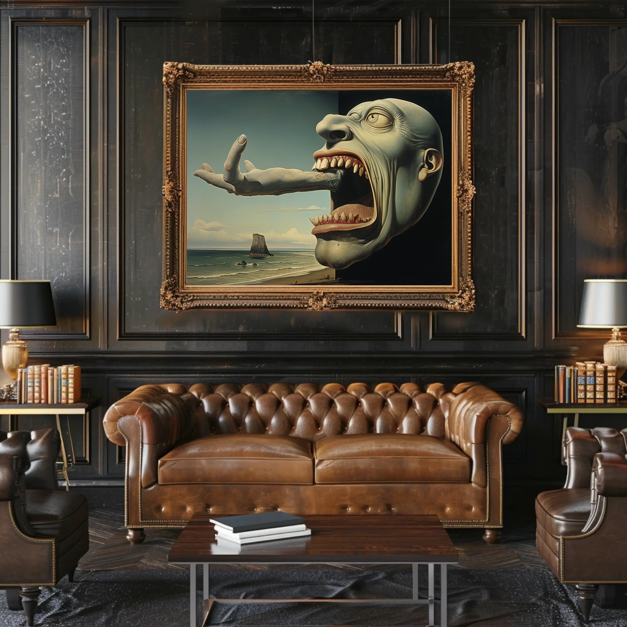 Surreal Coastal Grotesque Fantasy or Mythology Poster