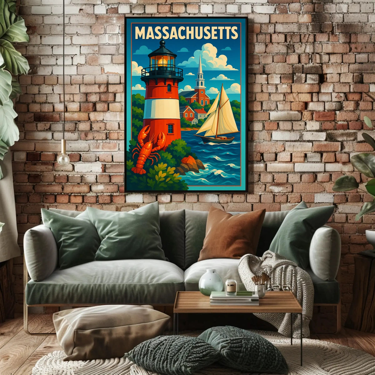 Massachusetts Coastal Charm Wanderlust Poster