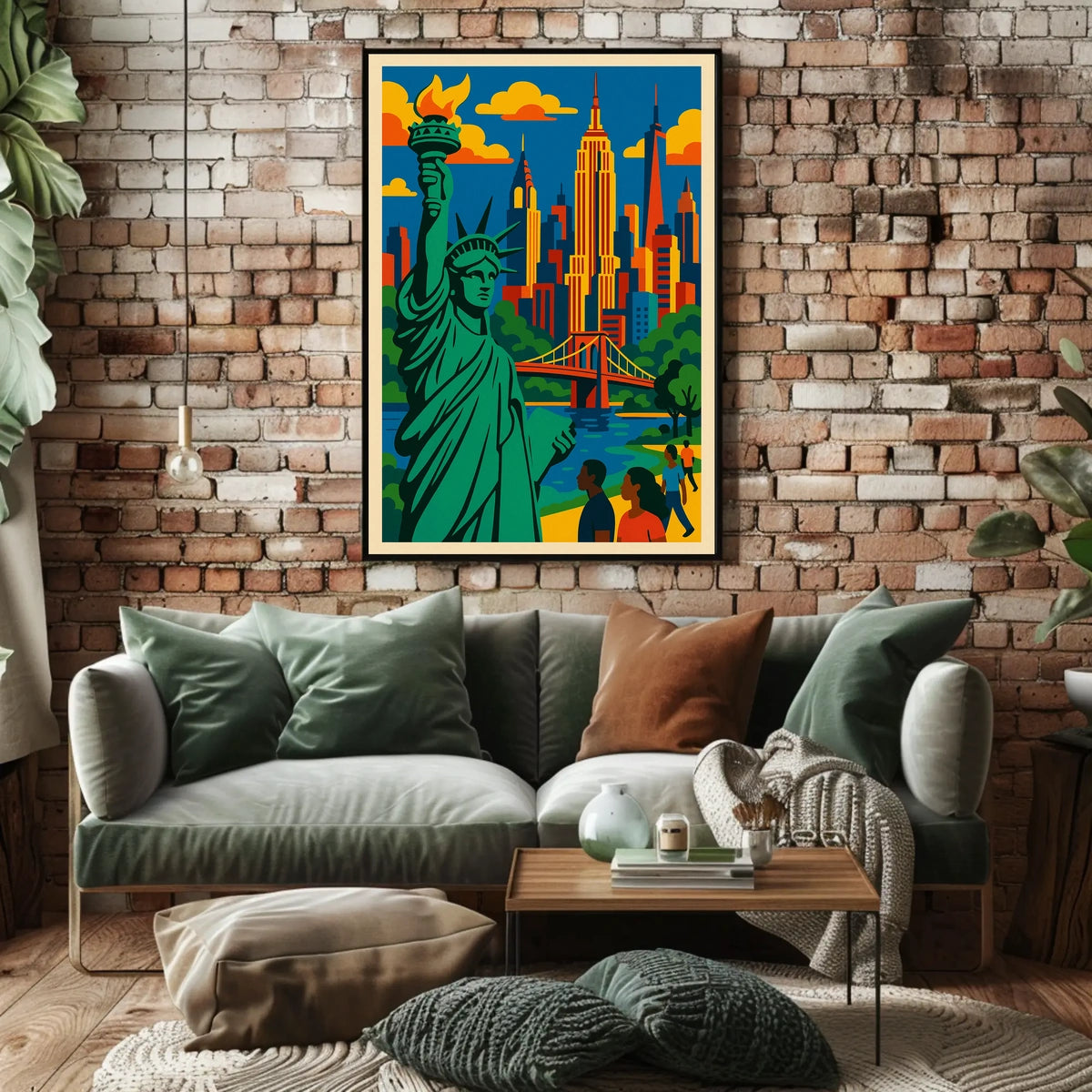 New York City Skyline Poster Modern Urban Wall Art