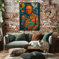 Portrait with Peace Dove: Abstract, Artistic, or Pop Culture Poster