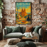 Barcelona The Artistic Heart of Spain Description Experience the Poster
