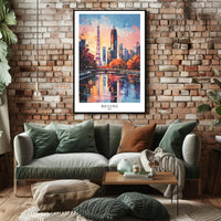 Beijing Skyline at Sunset: Urban or Cityscape Poster PosterGoat