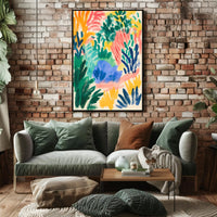 Vibrant Abstract Expressionism Poster for Artistic Home Decor