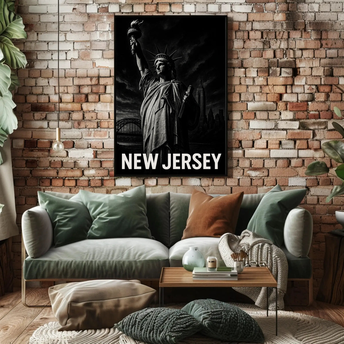 New Jersey Iconic Imagery Poster