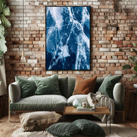 Cracked Ice Photorealistic Winter Art Poster