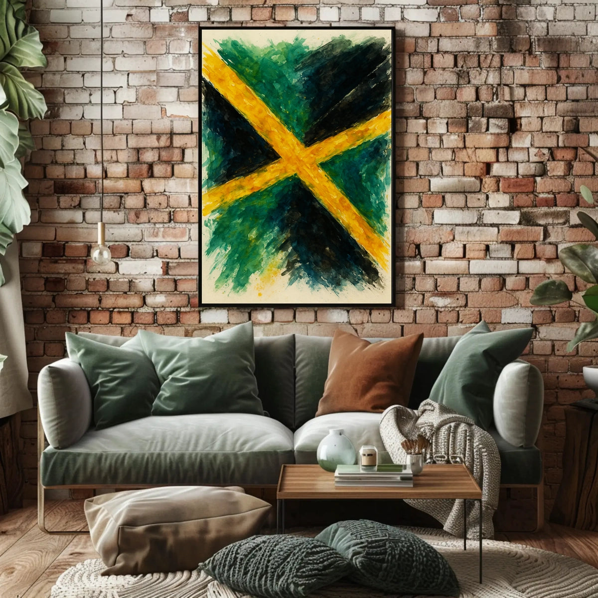 Jamaican Flag Art Poster