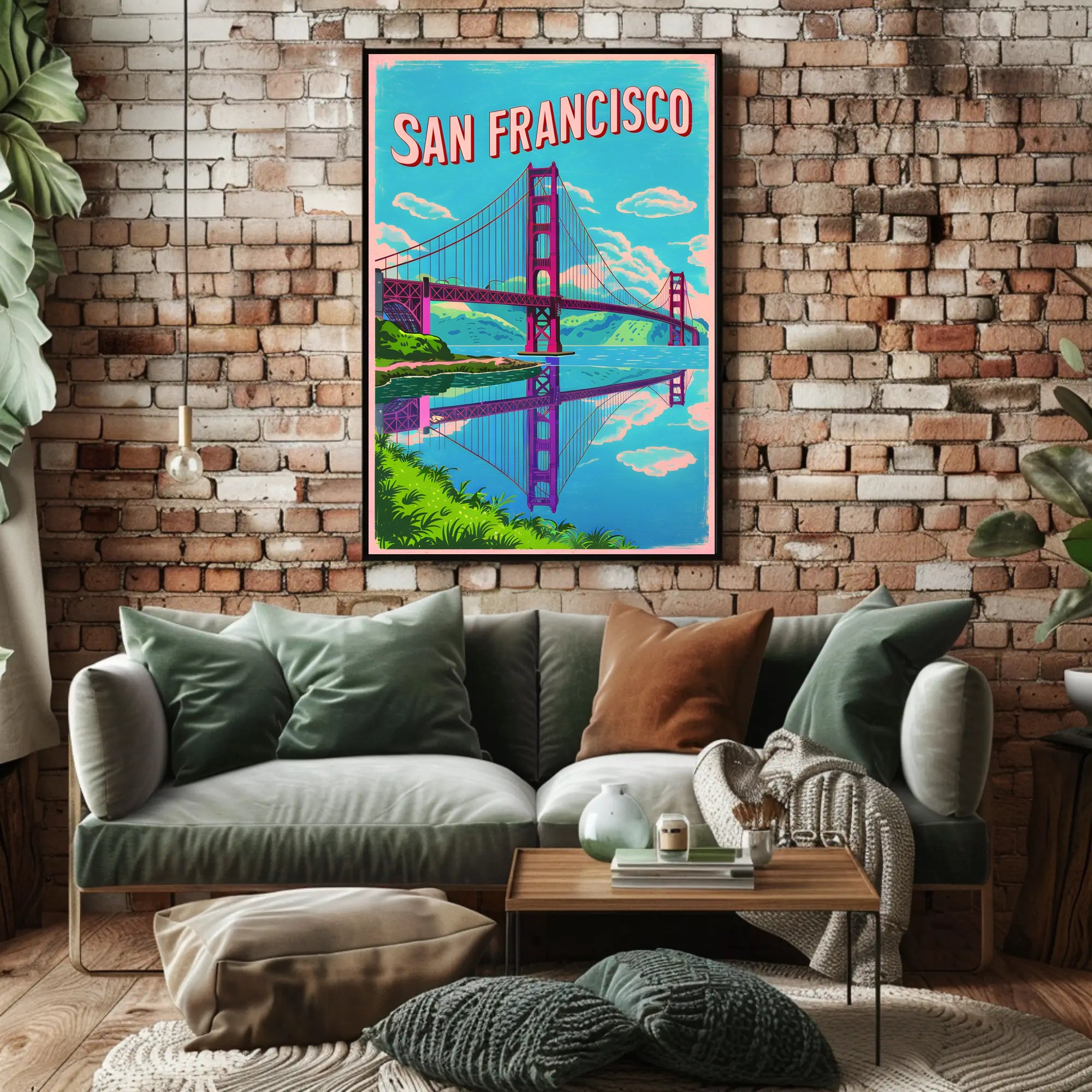 San Francisco Bridge Illustration Poster