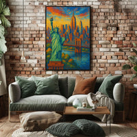 Statue of Liberty New York City Poster Modern Wall Art