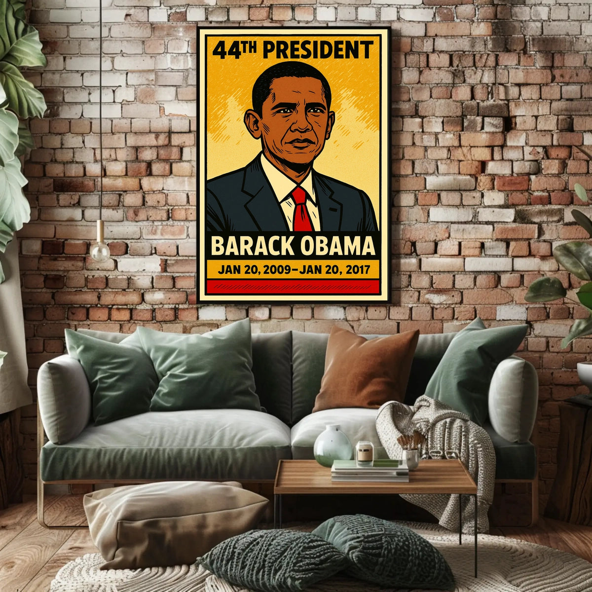 Barack Obama 44th President of the United States Inked Comic Style Poster
