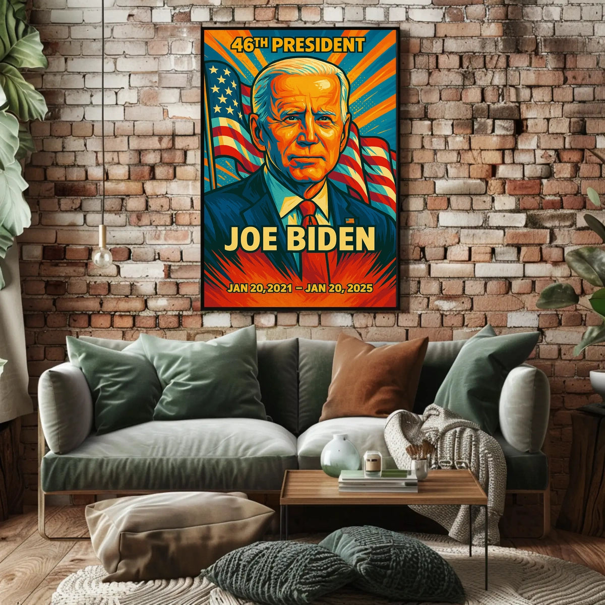 Joe Biden 46th President of the United States Colorful Comic Book Style Poster