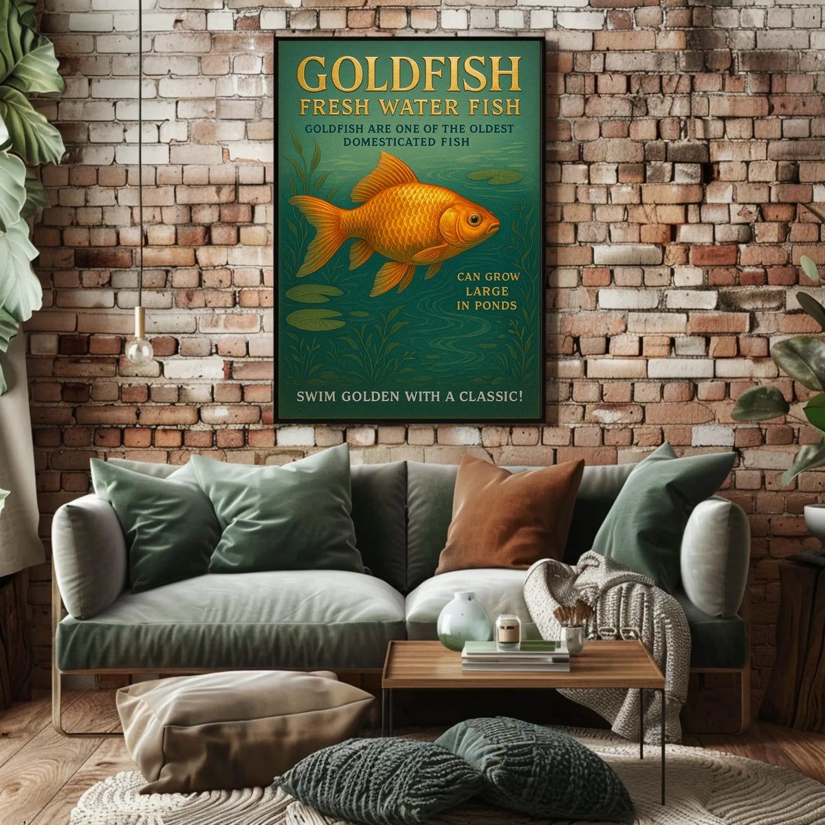 Goldfish Fresh Water Elegance Poster