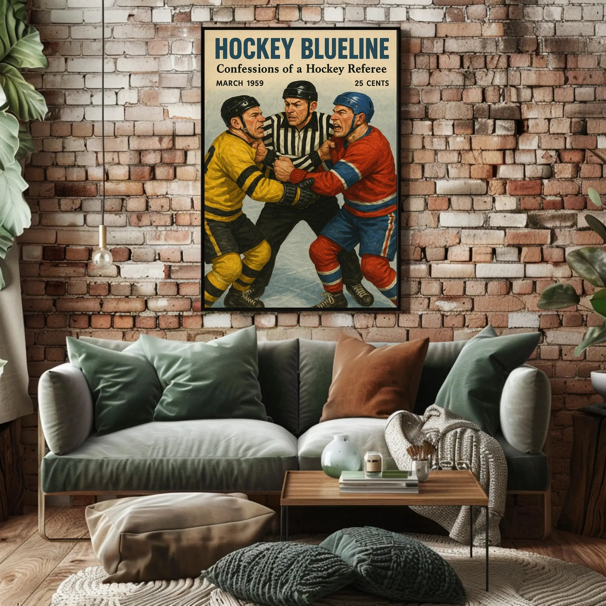 Hockey Blueline March 1959 Poster