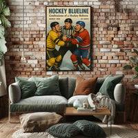 Hockey Blueline March 1959 Poster
