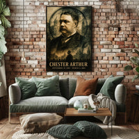Chester A. Arthur 21st President of the United States Double Exposure Poster