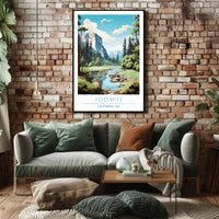 Yosemite National Park Landscape Poster