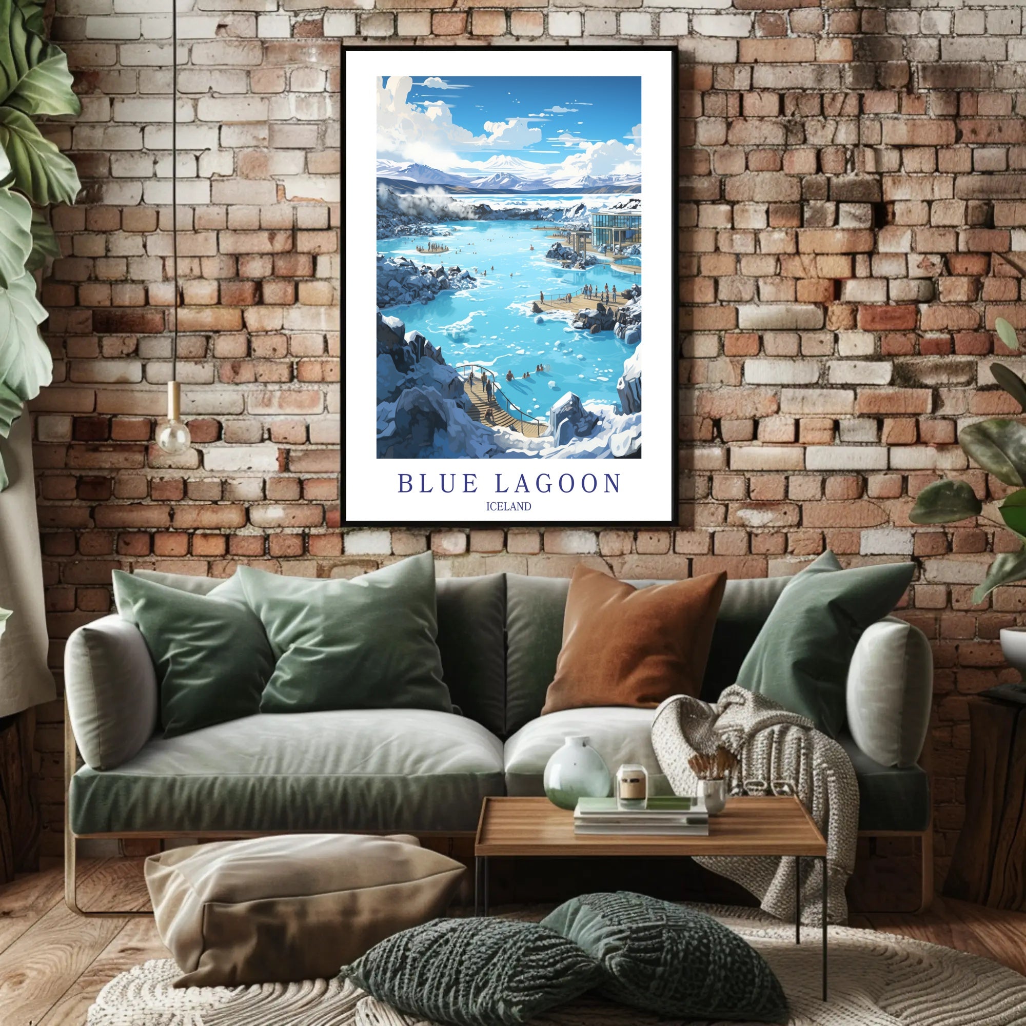 Blue Lagoon Escape: Icelandic Tranquility Travel Poster PosterGoat