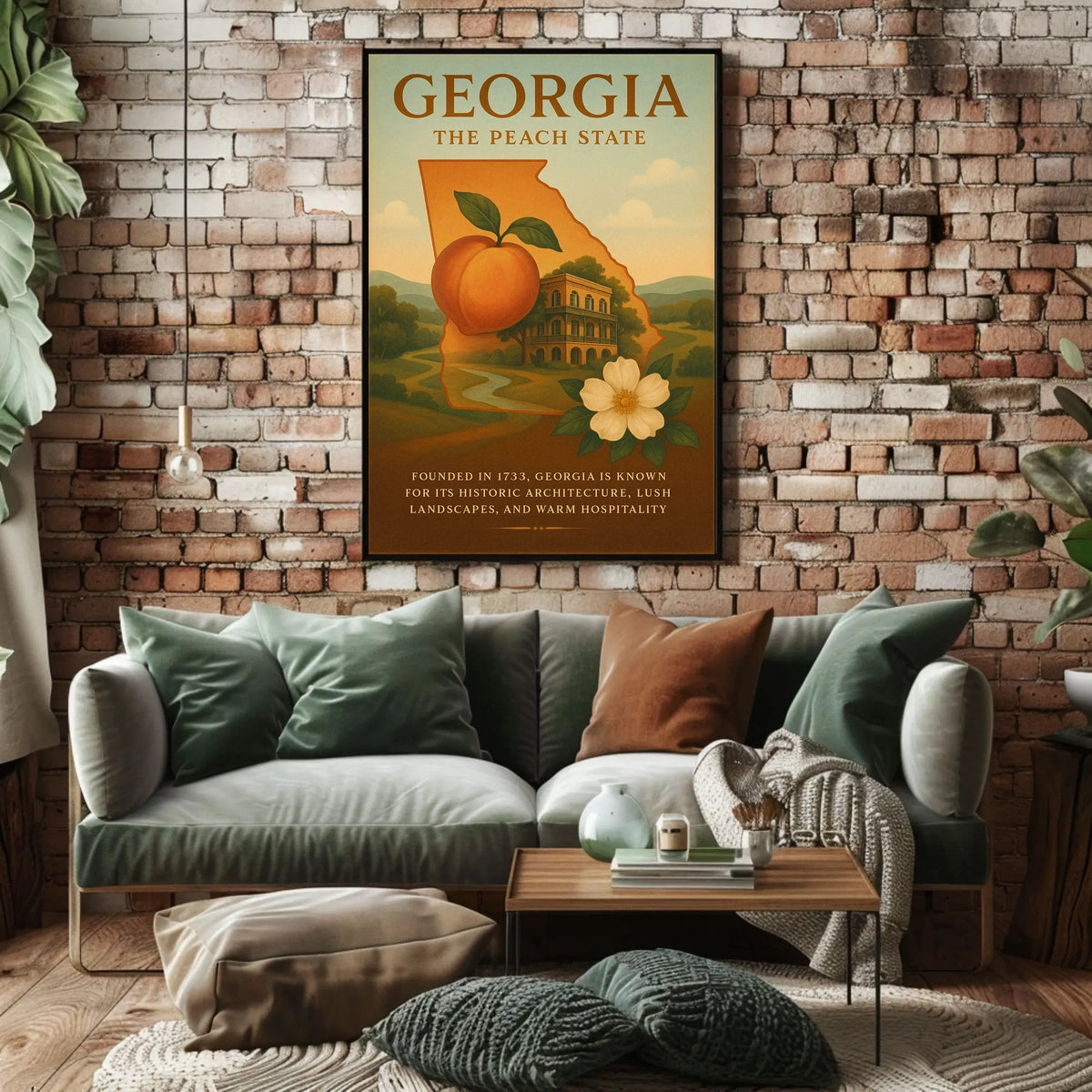 Georgia The Peach State Poster