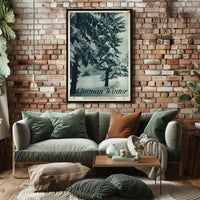 Serene Snowy Landscape Vintage Travel Poster PosterGoat