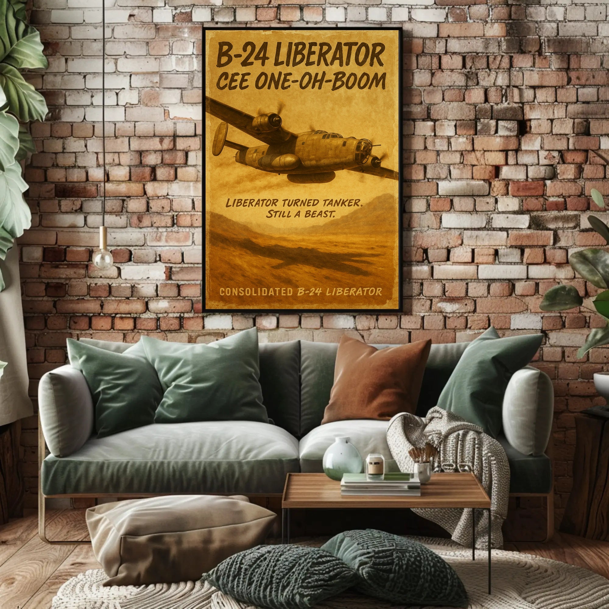 B-24 Liberator Soaring WWII Poster