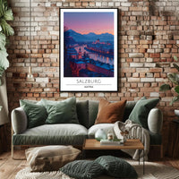 Salzburg Twilight Enchantment: Scenic Travel Poster