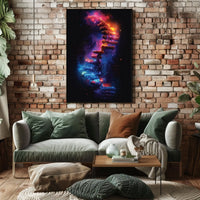 DNA Cosmos: Futuristic Art Poster of Discovery