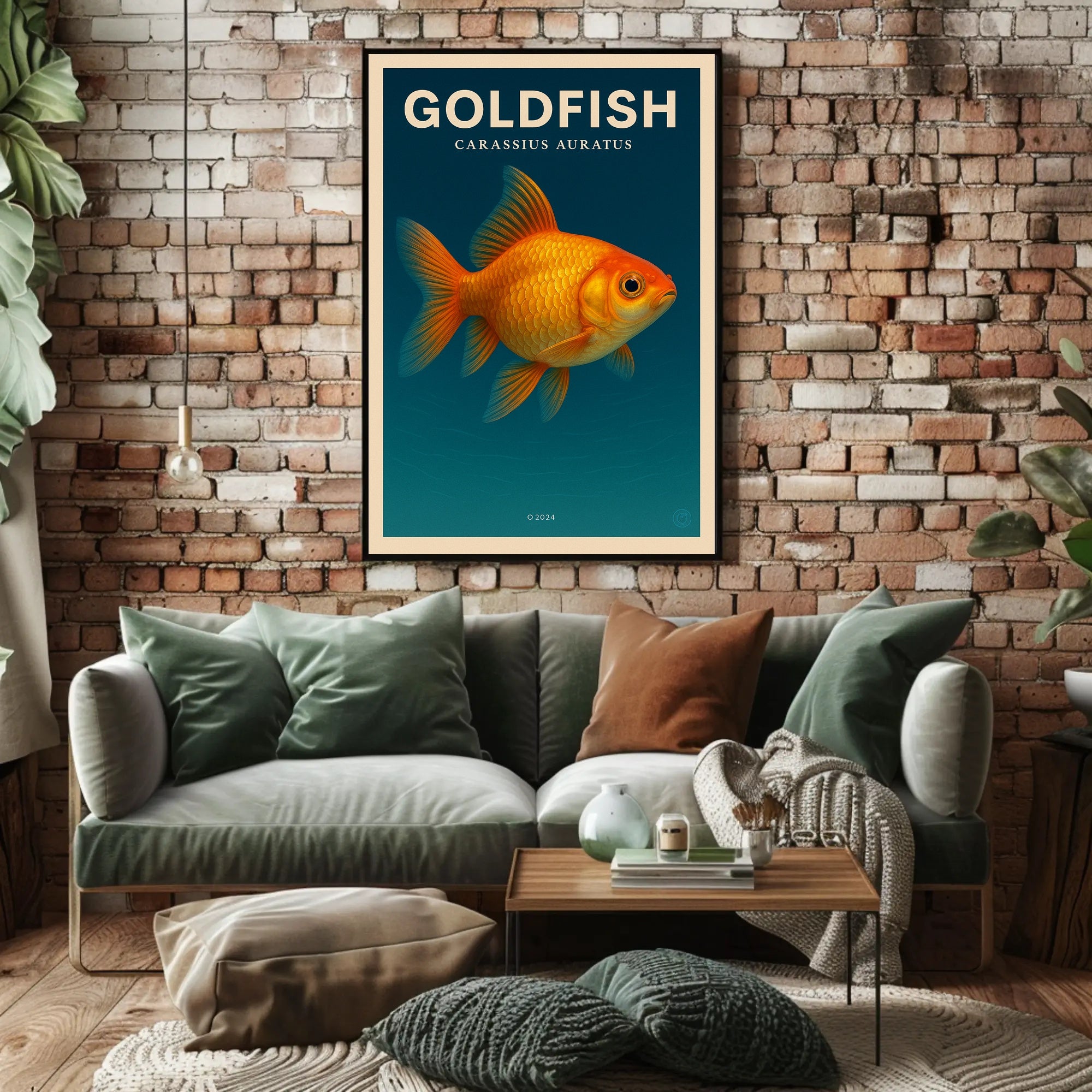 Goldfish Carassius Auratus Poster PosterGoat