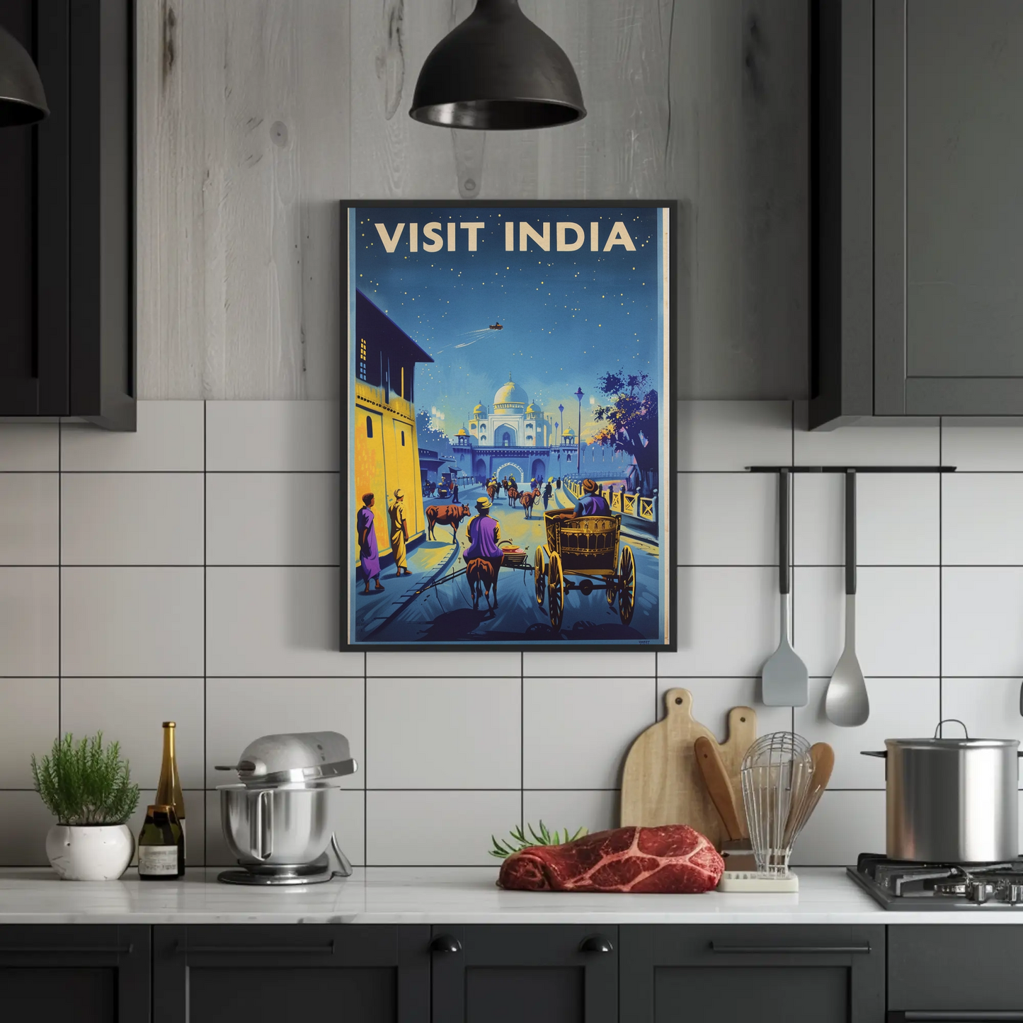 Visit India Vintage Poster