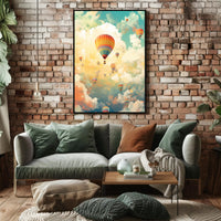 Skyward Journey Travel Poster Art Print Decor for Wanderlust Lovers