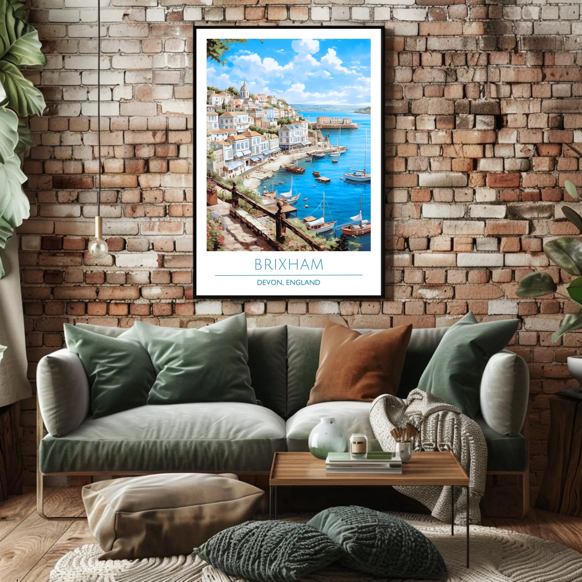 Scenic View of Brixham Poster