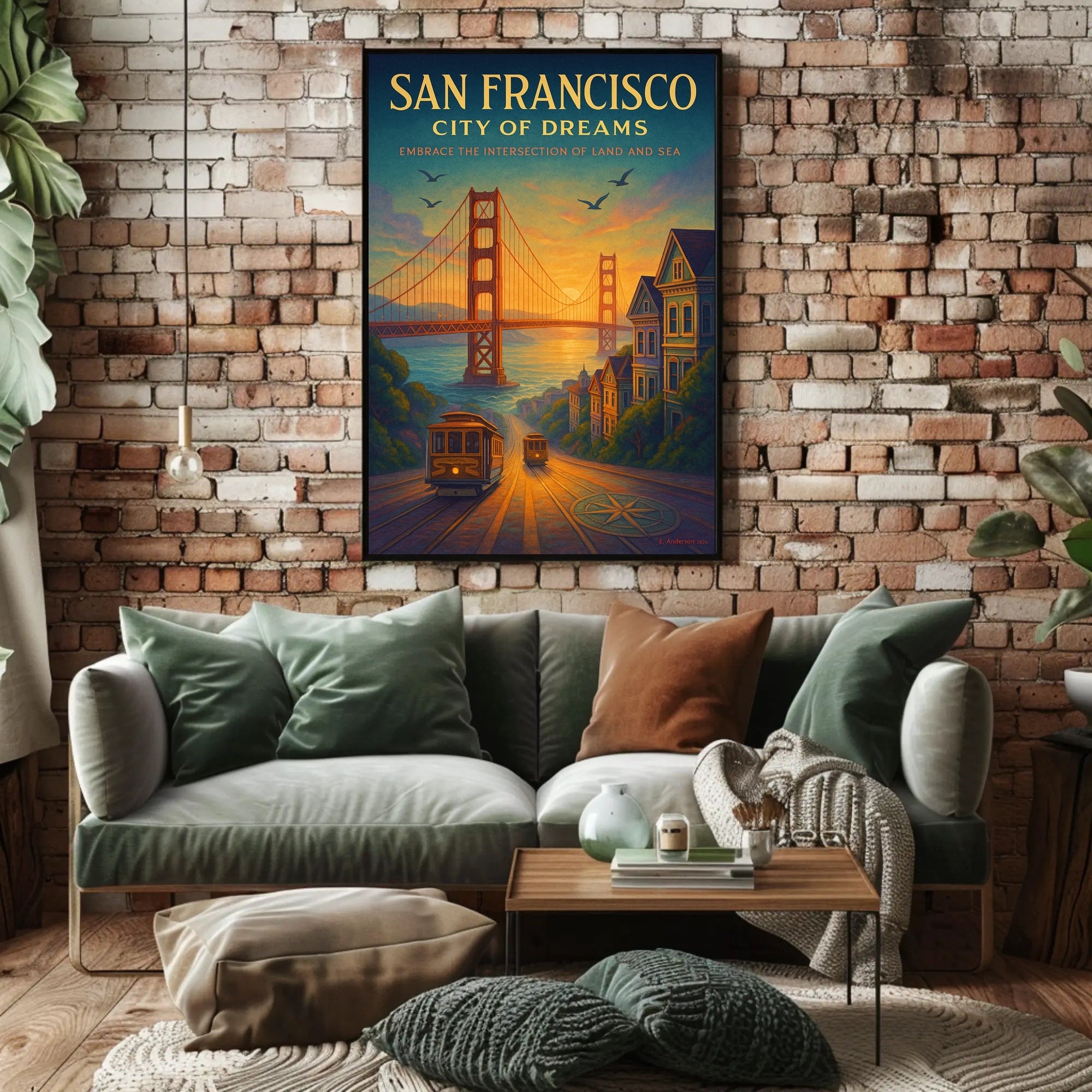 Golden Gate Bridge Sunset Urban or Cityscape Poster