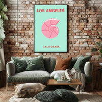 Stylized Los Angeles Skyline Travel Poster PosterGoat