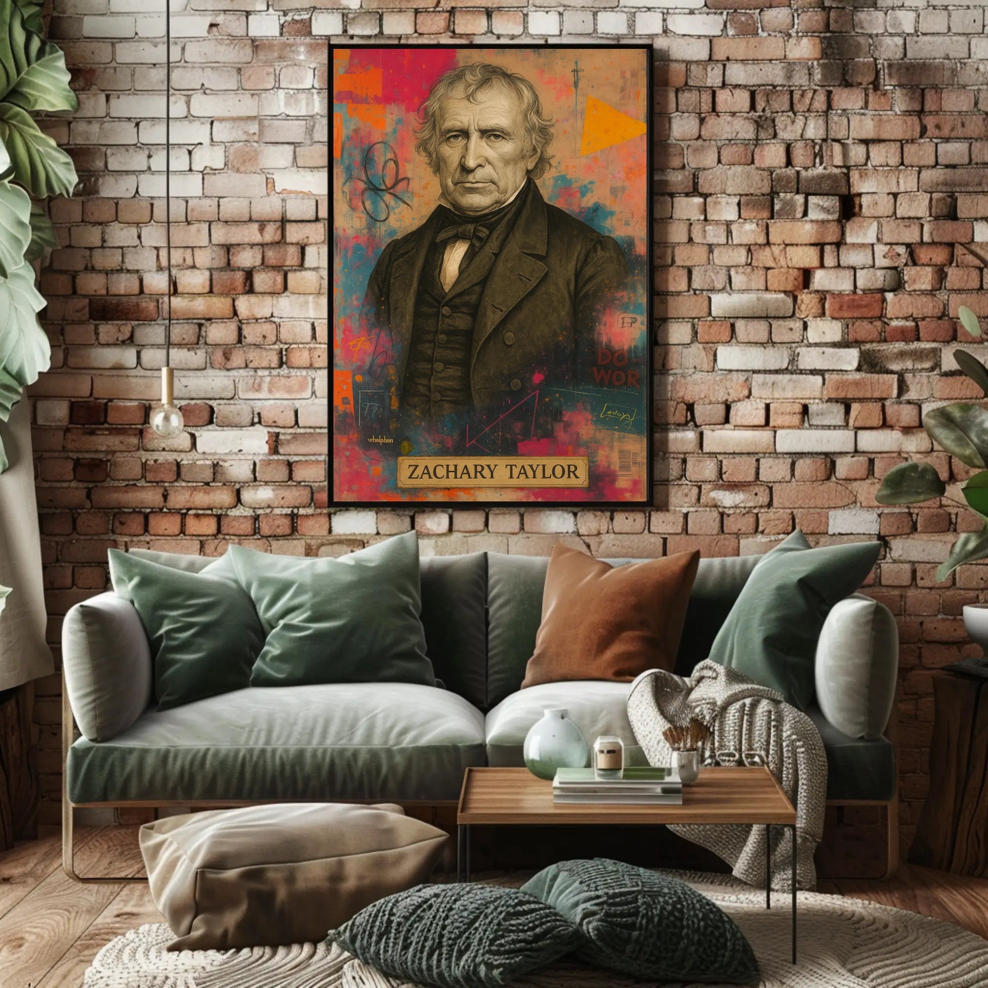 Zachary Taylor Portrait Artistic Abstract, Artistic, or Pop Culture Poster