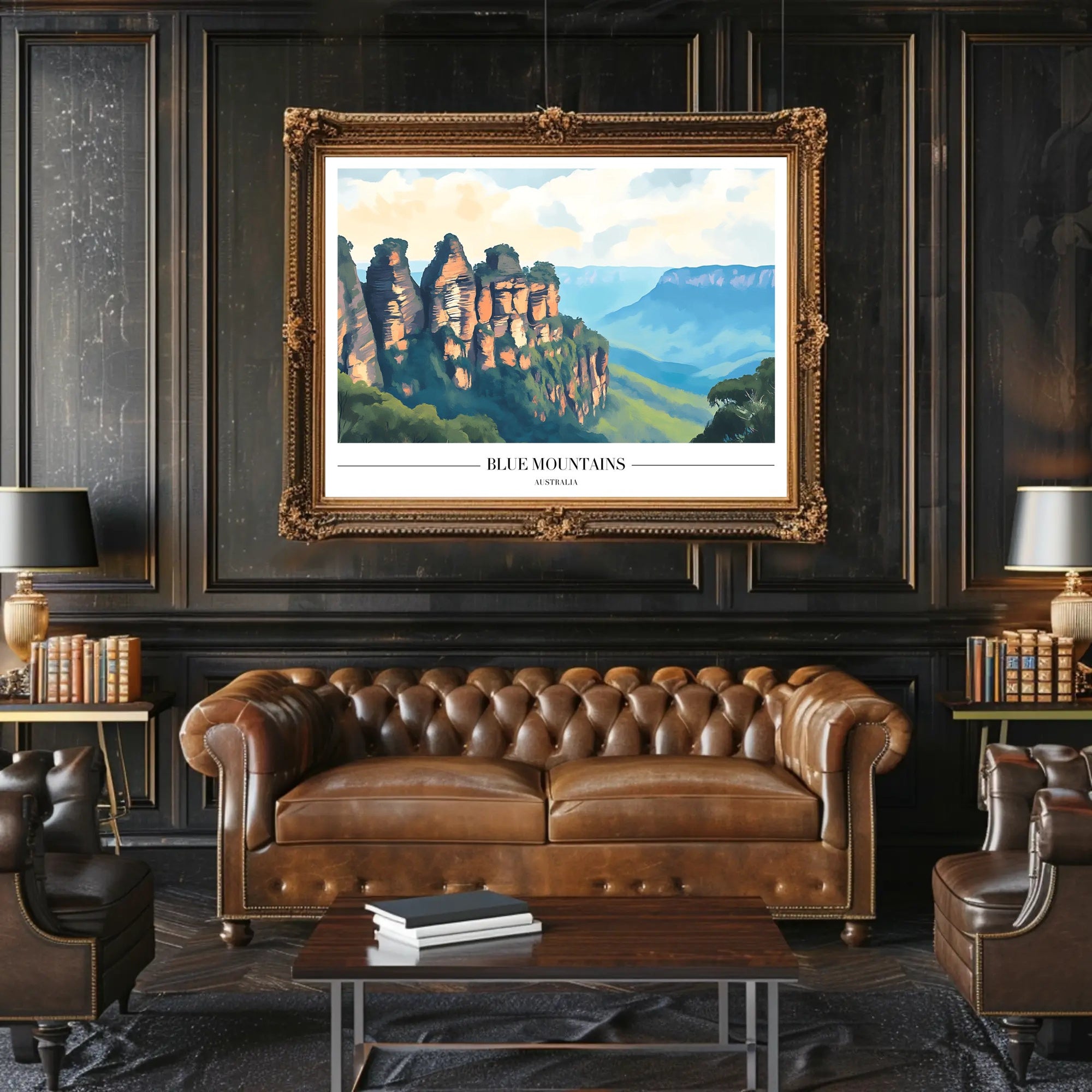 Blue Mountains Scenic Travel Poster