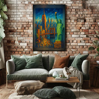City of Dreams New York Skyline Art Poster