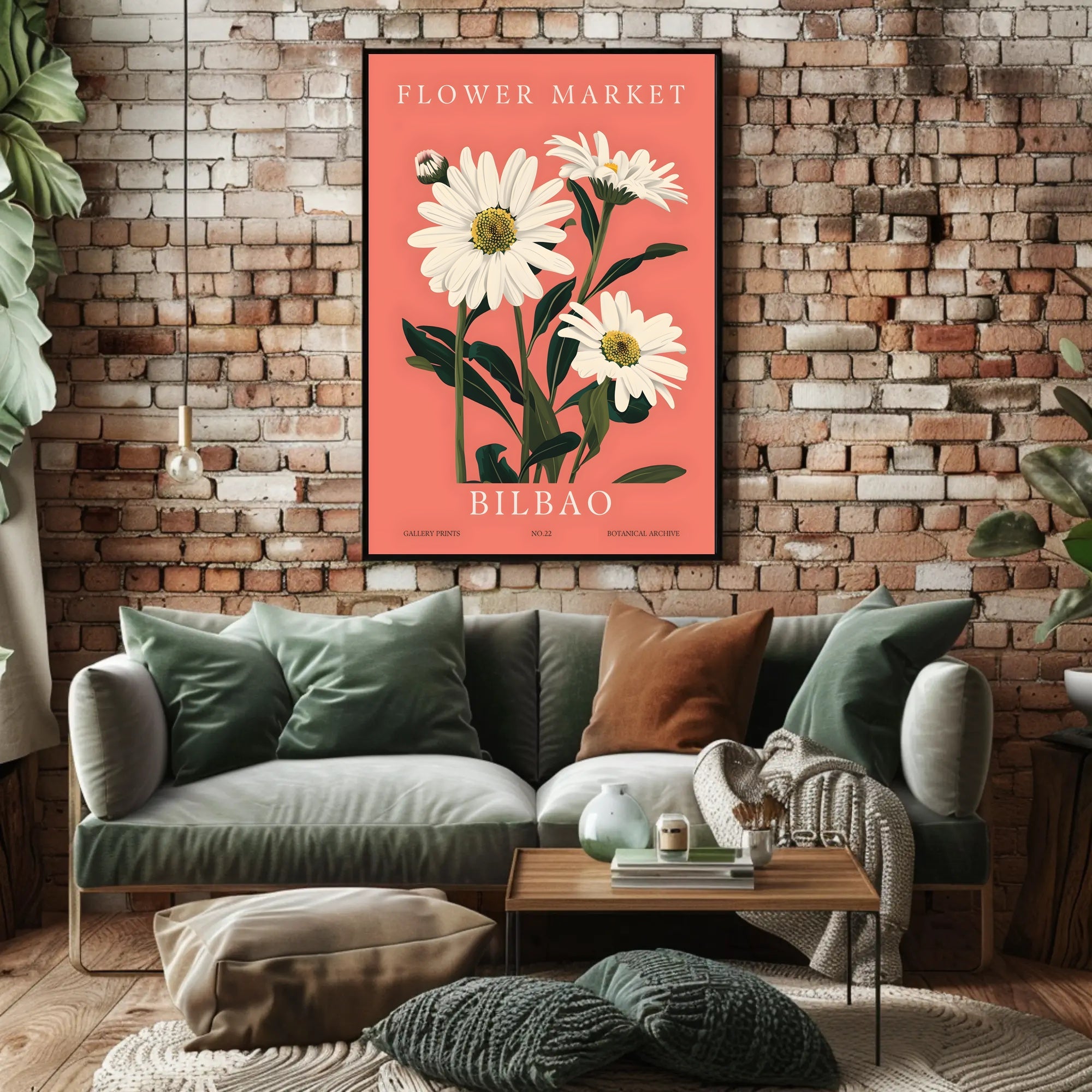 Flower Market in Bilbao Poster