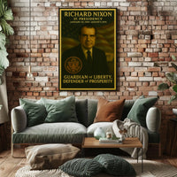 Richard Nixon Presidential Era Art Print Historical Poster