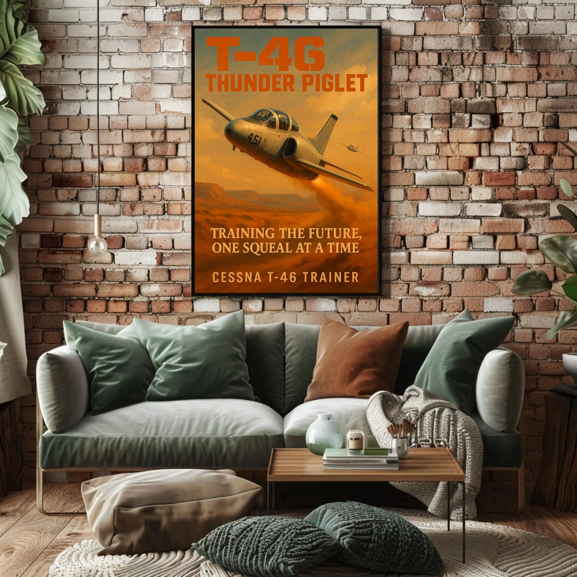 T-46G Thunder Piglet Jet Aviation Poster
