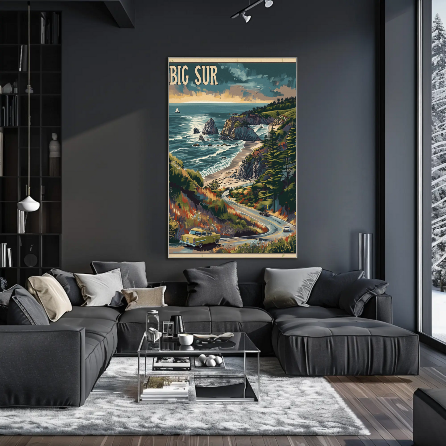 Big Sur Highway Coastal Drive Travel Poster