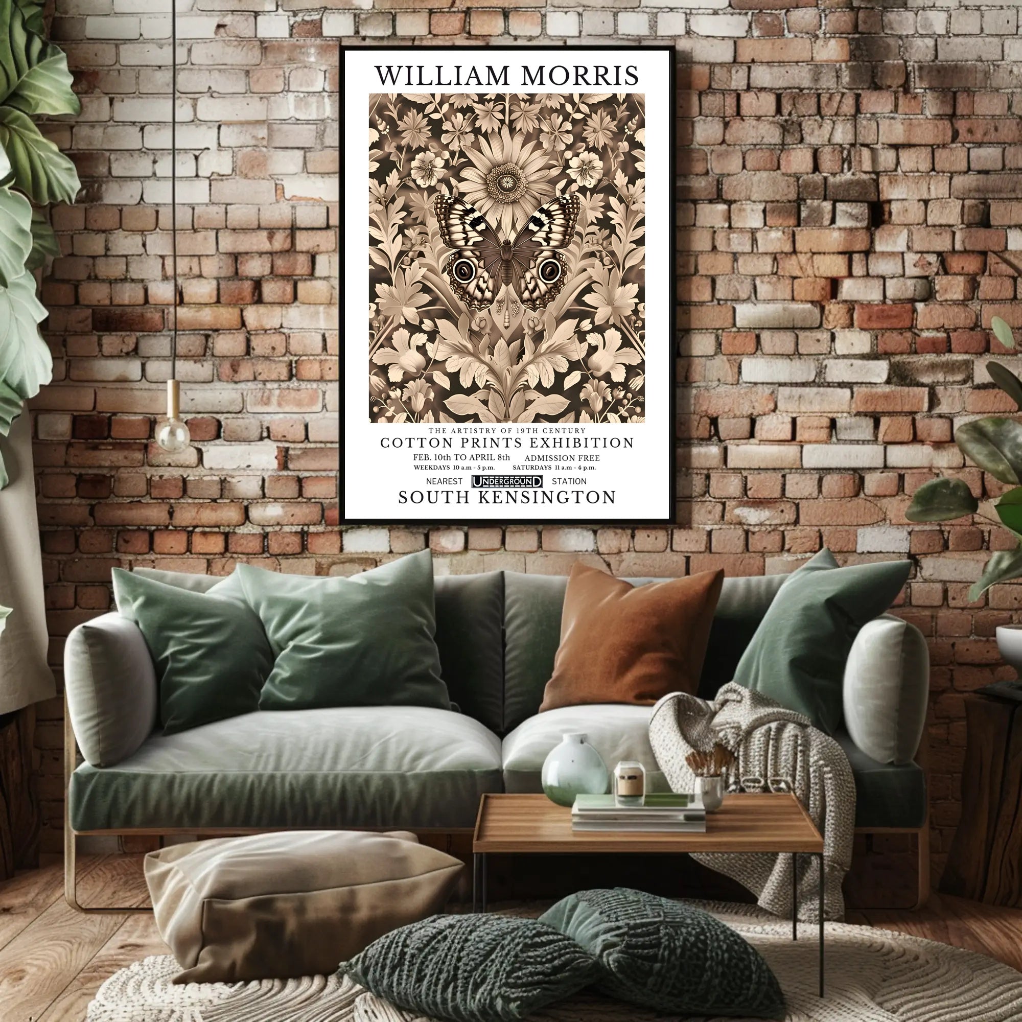 William Morris 19th Century Cotton Prints Poster