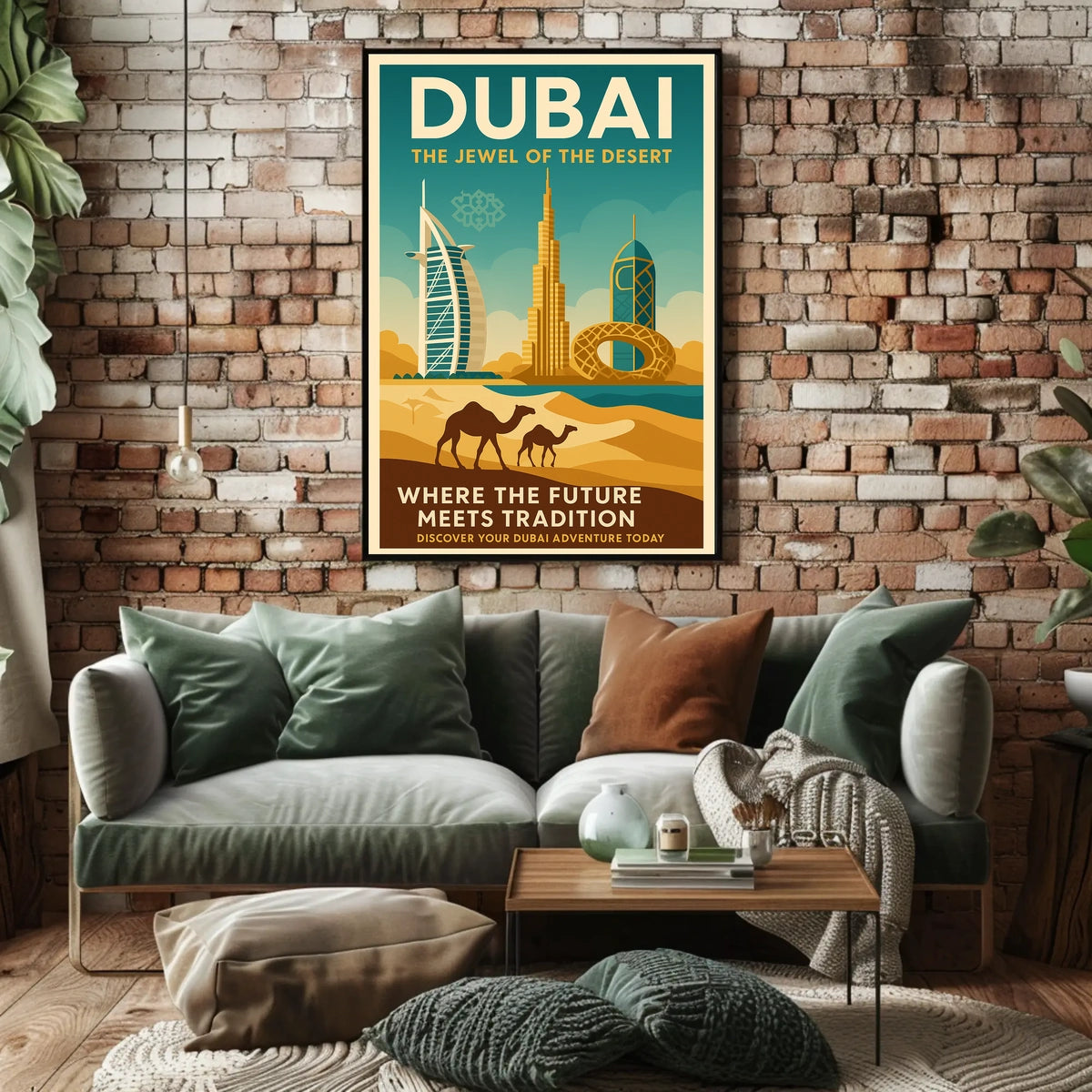 Dubai Poster Jewel of the Desert for Modern Home Decor
