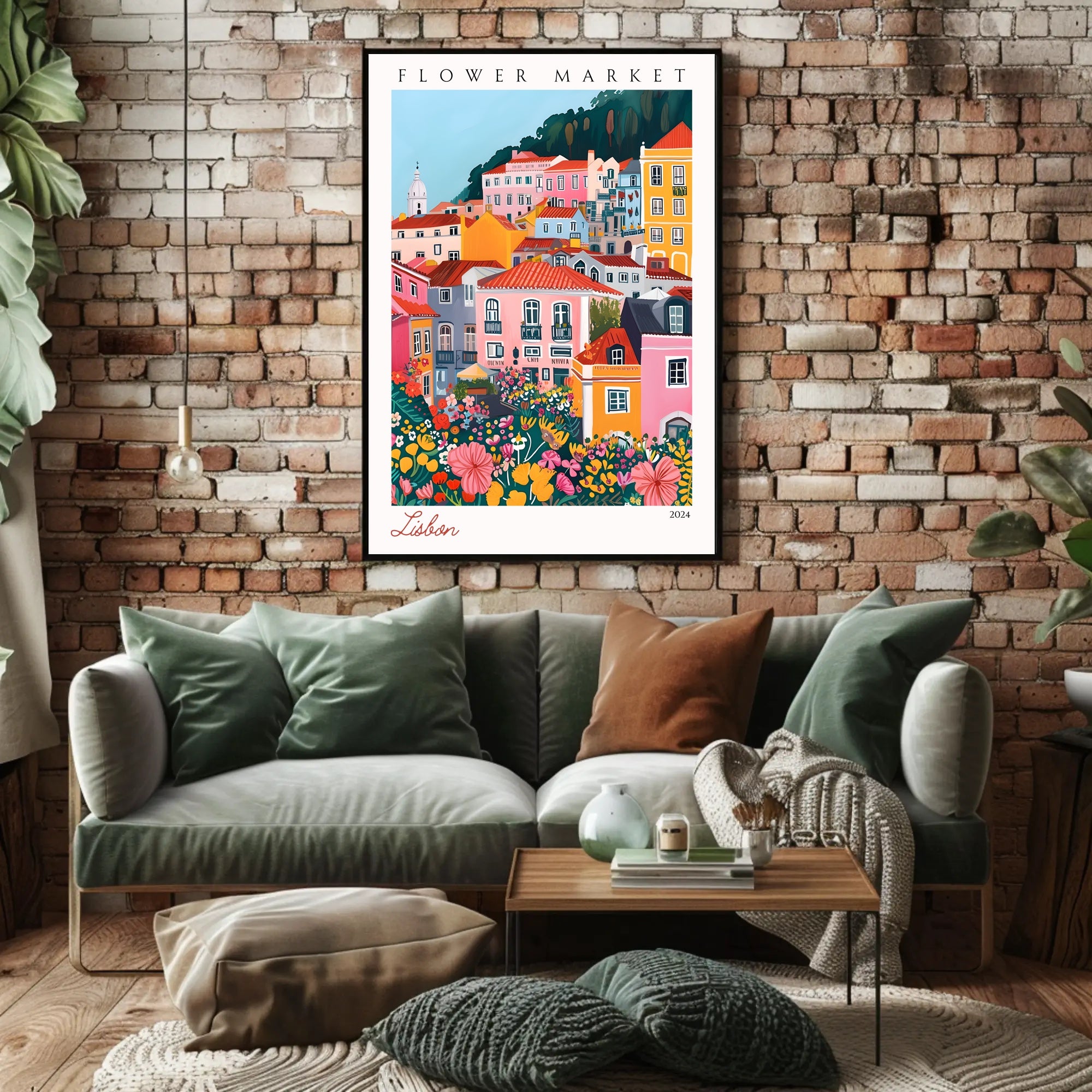 Lisbon Flower Market 2024 Poster PosterGoat